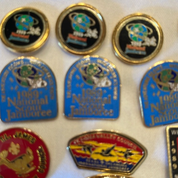 1989 Boy Scout National Jamboree pins. 37 in total with duplicates. All backs. - Picture 2 of 9
